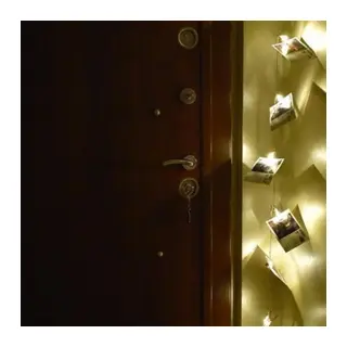 Bakır Renkli Led Işıklı Fotoğraf Asma Işık Süsleme Mandalları (5643)