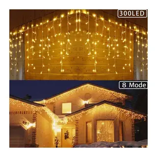 8 Fonksiyonlu 16 Saçaklı Perde Led 3 x 1 (Günışığı) (5643)