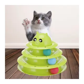 Tower Of Tracks Eğlenceli Üç Katlı Kedi Oyuncağı Seti Kedi Oyunu (5643)