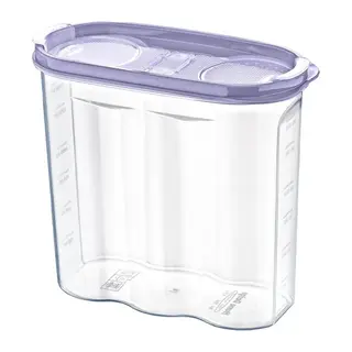 2 Kapaklı Ölçekli Erzak Kuru Gıda Saklama Kutusu Kabı - 1,7 Litre - SA935 (5643)