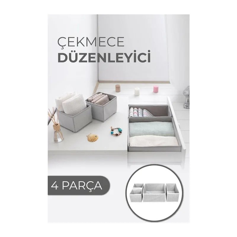 Çekmece Düzenleme Kutu Seti Organizer 4lü Set (5643)
