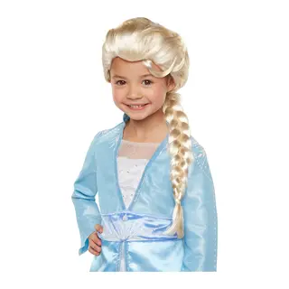 Platin Altın Dore Renk Karlar Ülkesi Elsa Frozen Peruğu Çocuk Boy (5643)