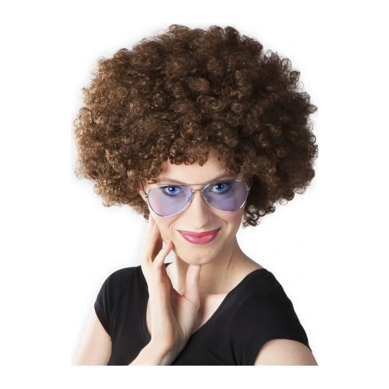 Kahve Renk Kıvırcık Afro Bonus Peruk (5643)