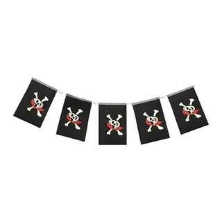 Korsan Partisi Korsan Logo Baskılı Flama Süs Afiş Süsleme 8 li (5643)