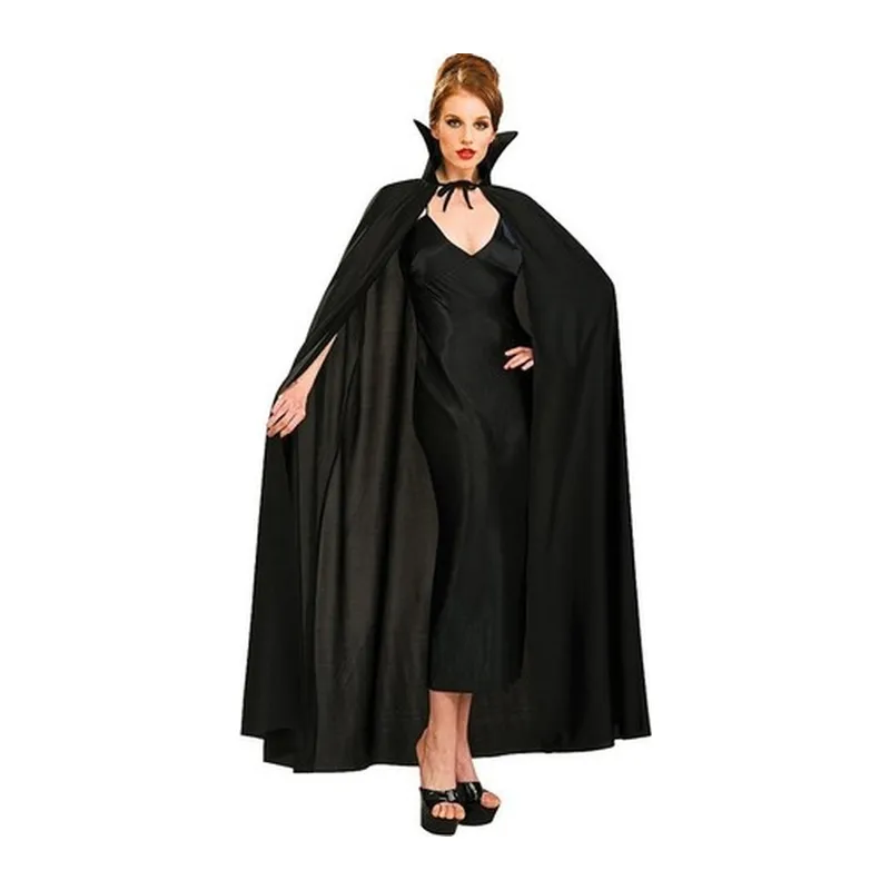 Siyah Renk Yakalı Halloween Pelerini 120 cm (5643)