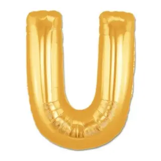 U Harf Folyo Balon Altın Renk 40 inç (5643)