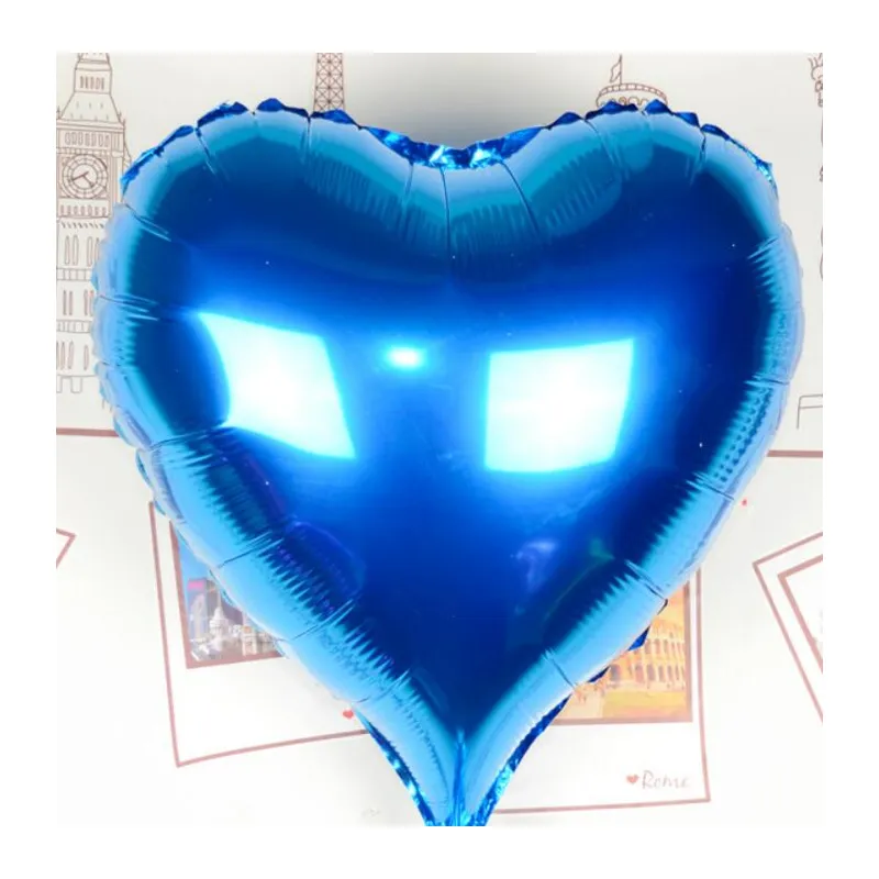 Kalp Uçan Balon Folyo Mavi 80 cm 32 inç (5643)