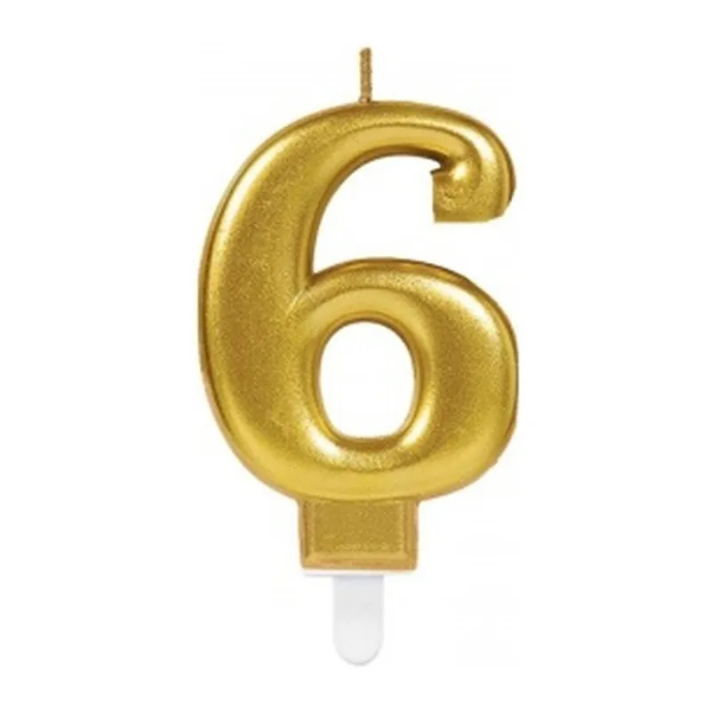 6 Rakam Mum Gold Renk (5643)