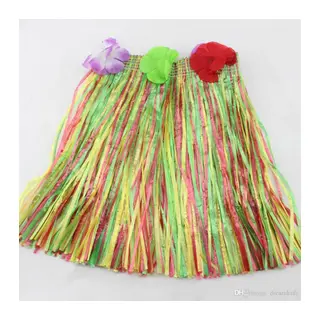Hawaii Hula Eteği Karışık Renk 40 cm (5643)