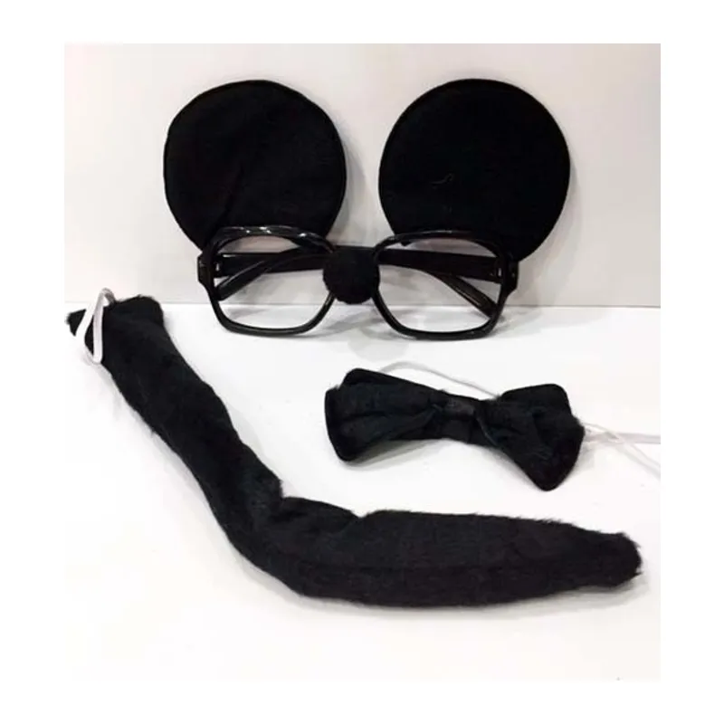 Mickey Mouse Gözlüğü Papyonu Kuyruğu Seti (5643)