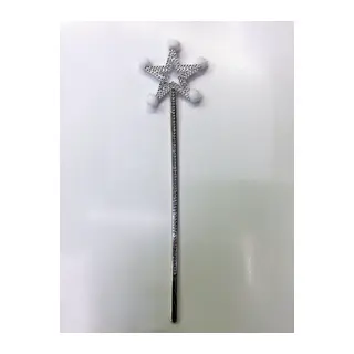 Yıldız Peri Asası Sihirli Değnek Beyaz Ponponlu (5643)