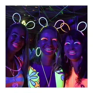Karanlıkta Parlayan Fosforlu Glow Taç Fosforlu Renkli Taç 6 Adet (5643)