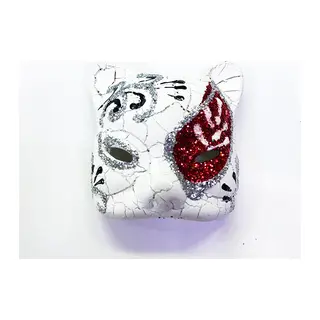 Kırmızı Renk İşlemeli Seramik Malzemeden İmal Venedik Kedi Model Magnet (5643)