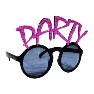 Party Yazılı Fuşya Renk Parti Gözlüğü 15x7 cm (5643)