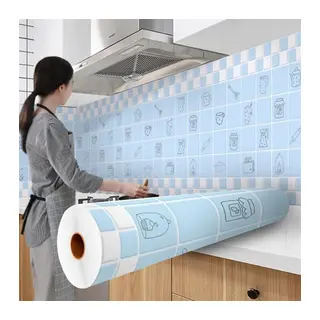 Yüksek Sıcaklığa Dayanıklı Kendiliğinden Yapışkanlı Film Su ve Yağ Geçirmez Duvar Folyosu 5mt x 60 cm (5643)