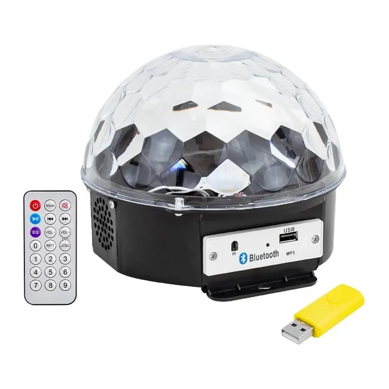USB-BLUETOOTH DESTEKLİ KUMANDALI HOPARLÖRLÜ YARIM DÜNYA KÜRE DİSKO TOPU (5643)