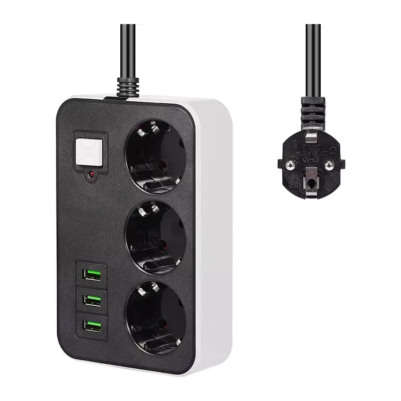 3 USB’li 3’lü 1.8 m Akım Korumalı Priz (5643)