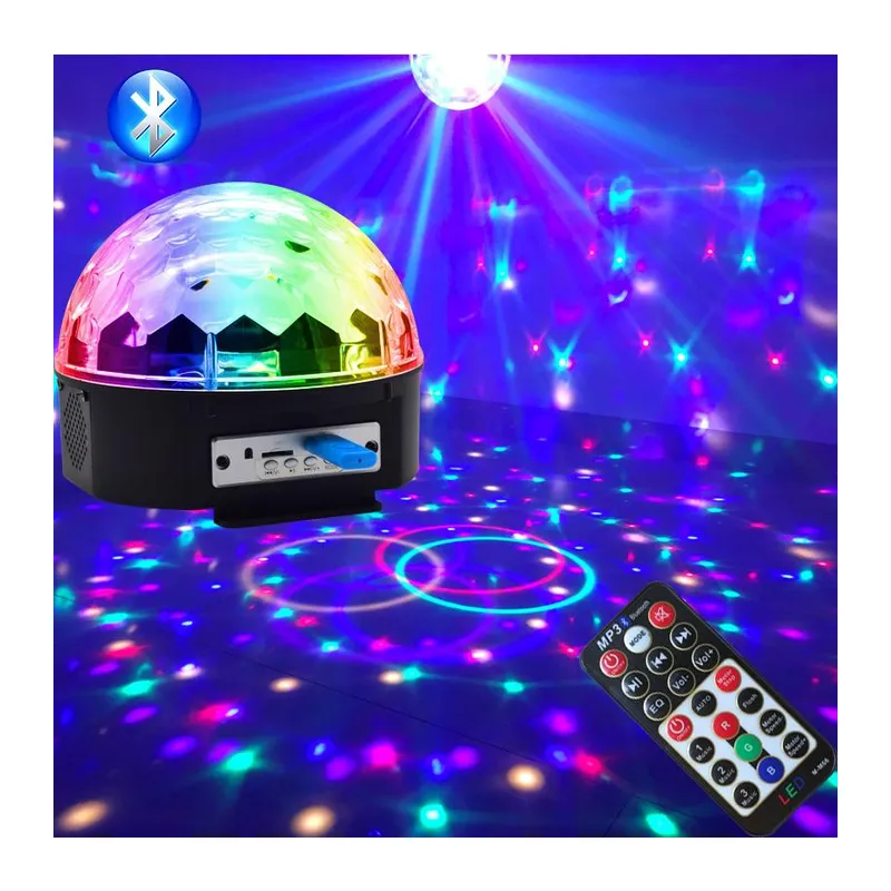 Küre Disko Topu Müzik Çalar Renkli Lazer Işıklı Bluetooth (5643)