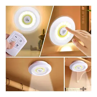 Uzaktan Kumandalı Yapışkanlı Led Spot Lamba (5643)
