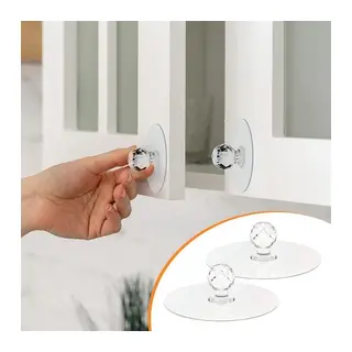 2 Adet Kristal Kendiliğinden Güçlü Yapışkanlı Kulp Askısı Tutma Kolu (5643)