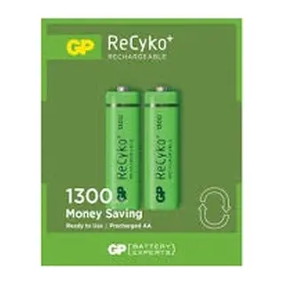 GP RECYKO 1300mAh AA ŞARJLI KALEM PİL 132C133 2Lİ KART (5643)