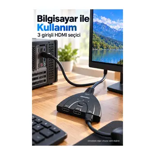 Hdmı Giriş Seçici Bilgisayar Ve Oyun Konsolu Bağlantısı