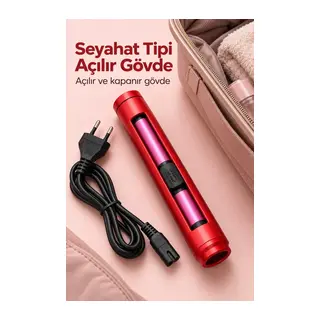 Saç Uçlarına Şekil Veren Seyahat Tipi Maşa Ve Düzleştirici