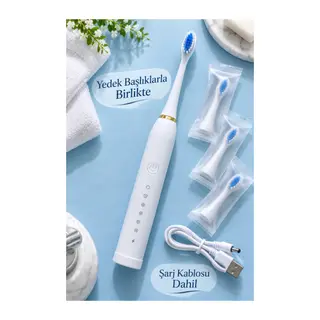 Beyaz Elektrikli Diş Fırçası 500 Mah Bataryalı