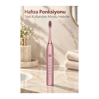 Pembe Elektrikli Diş Fırçası Zamanlayıcılı Ve Hafıza Fonksiyonlu