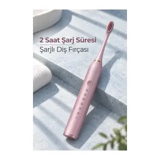 Pembe Şarjlı Diş Fırçası 2 Dakika Zamanlayıcılı