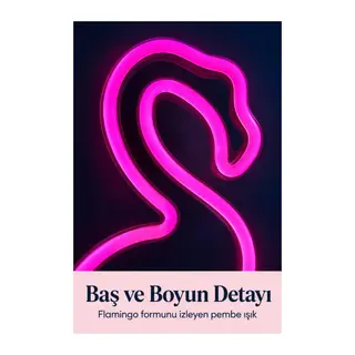 Flamingo Led Lamba Usb Kablolu Beyaz Gövdeli
