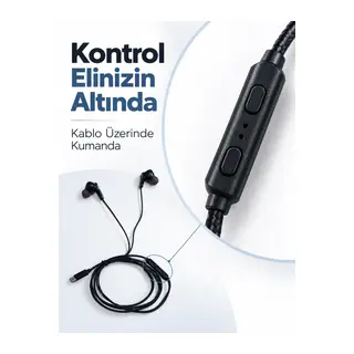 Müzik Ve Sesli Görüşmeler İçin Type C Mikrofonlu Kulaklık