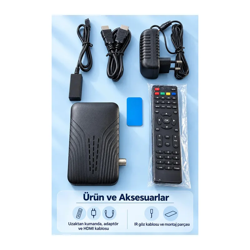 Hd Uydu Alıcısı Hdmı Bağlantılı Uzaktan Kumandalı