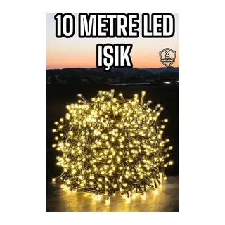 Led Işık 10 Metre Gün Işığı Parlak Ve Doğal Ağaç Süsleme