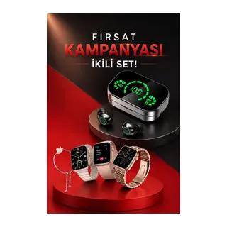Yeni Nesil Kaliteli Akıllı Saat Ve Kablosuz Bluetooth Kulaklık Yüksek Ses Kaliteli