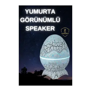 Dinozor Yumurtası Gece Masa Lambası Bluetooth Hoparlör 14 Renk Seçeneği