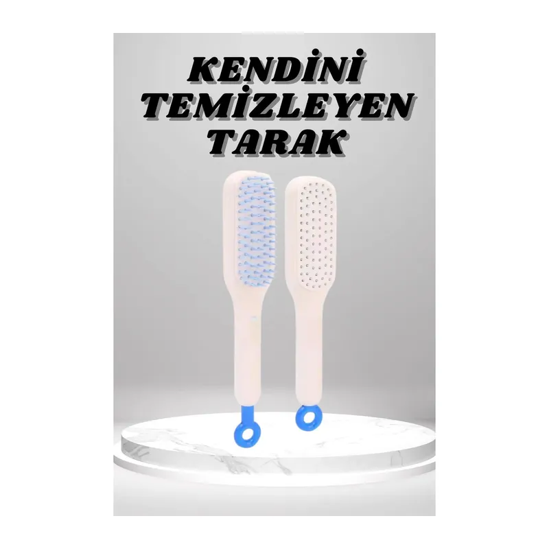 Silikon Yumuşak Sıkı Dişli Sihirli Geri Çekilebilir Tarak Kendini Temizleyen Saç Fırçası