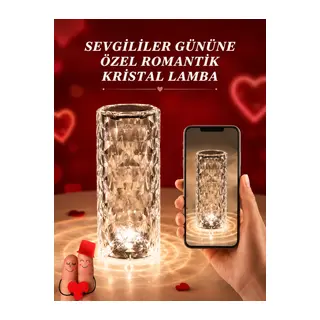 Sevgililer Günü İçin Hediye Kristal Lamba Sevgiliye Hediye Usb Şarjlı Gece Lambası (kopya)