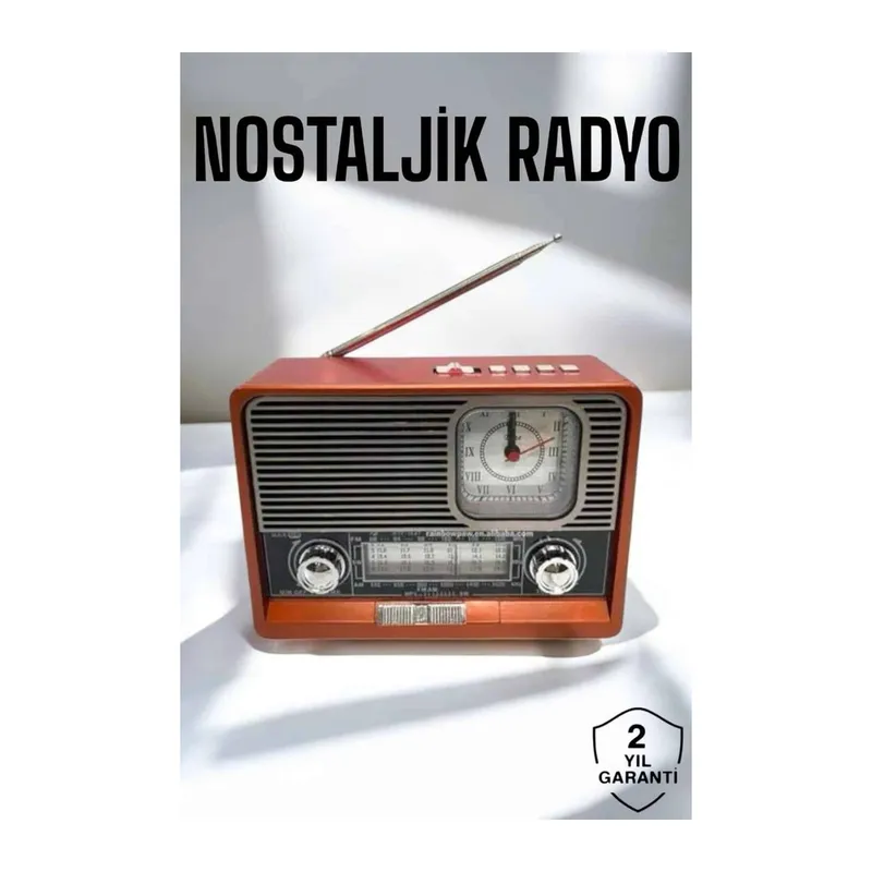 Nostaljik Görünümlü Usb Girişli Bluetooth Bağlantılı Radyo