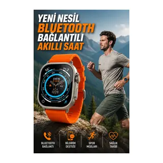 Akıllı Saat Uyku Ve Spor Takibi Yeni Nesil Bluetooth Bağlantılı Amoled Ekran