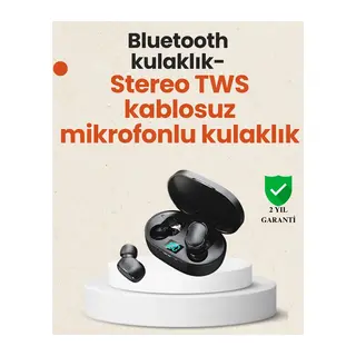 Tws Bluetooth Kulaklık Kulak İçi Kablosuz Dijital Göstergeli Çağrı Cevaplayabilen