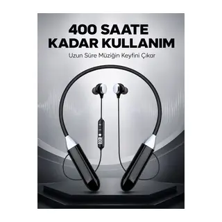 Spor İçin Bluetooth Boyun Kulaklığı Mikrofonlu Kablosuz Kulak İçi Müzik Ve Telefon Kulaklığı