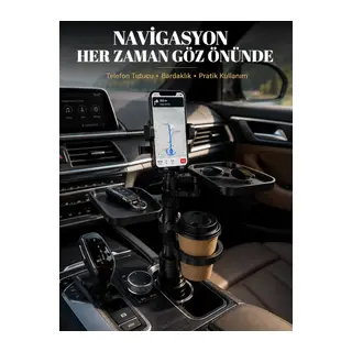 Araç Bardaklık Organizeri Telefon Tutuculu Çok Amaçlı Konsol Atı