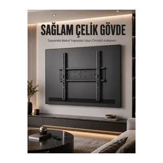 Büyük Ekran Tv Duvar Askısı 50-95 İnç Dayanıklı Sabit Askı Atı Kolay Kurulum