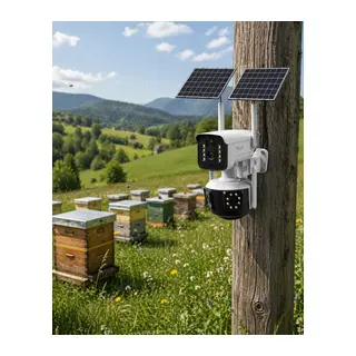 Güneş Enerjili Çiftlik Kamerası 9mp 4g Sım Kartlı Solar Güvenlik Kamerası