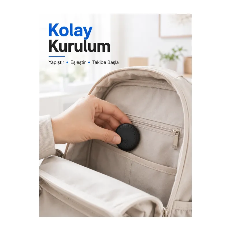 Mini Akıllı Takip Cihazı 2 Yıl Pil Ömrü Android İos Uyumlu Çanta Araç Valiz Takip Atı