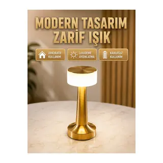 Touch Gece Lambası – Dokunmatik Kontrol, Kablosuz Kullanım, Metal Gövde Yeni Nesil (kopya)