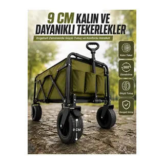 Extra Cepli Katlanabilir Wagon Arabası İle Pratik Ve Düzenli Taşıma