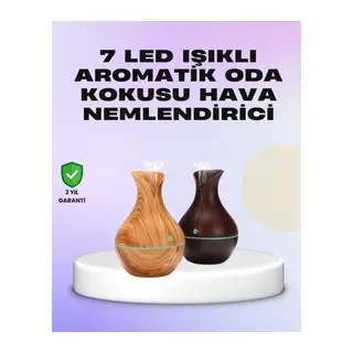 Ultrasonik Ahşap Desenli 130ml Aromaterapi Difüzör Ve Hava Nemlendirici