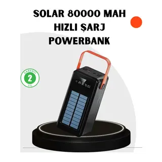 Powerbank Hızlı Şarj Solar Güneş Enerjili Çok Girişli